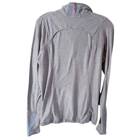 LULULEMON ATHLETICA Pace Pusher 1/2 Zip in Heathered Slate/Slate Size 8 - Picture 6 of 6